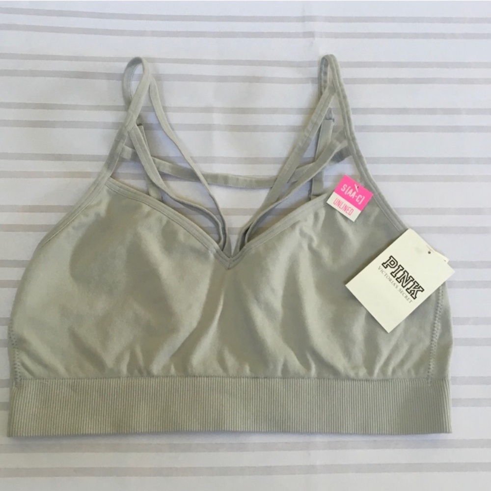 PINK Unlined Strappy-Front/Back Bralette